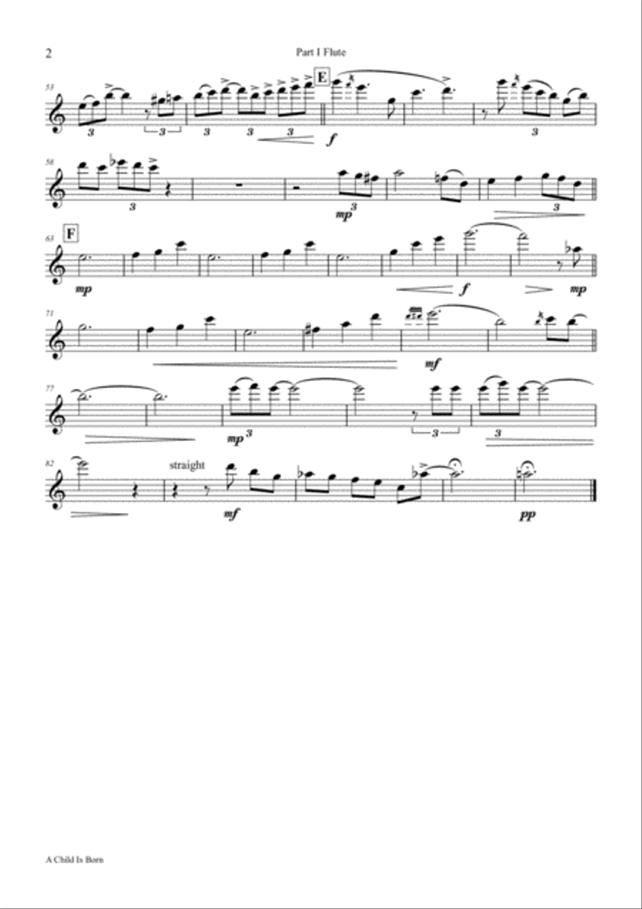 A Child Is Born Woodwind Trio scores gallery preview page 6