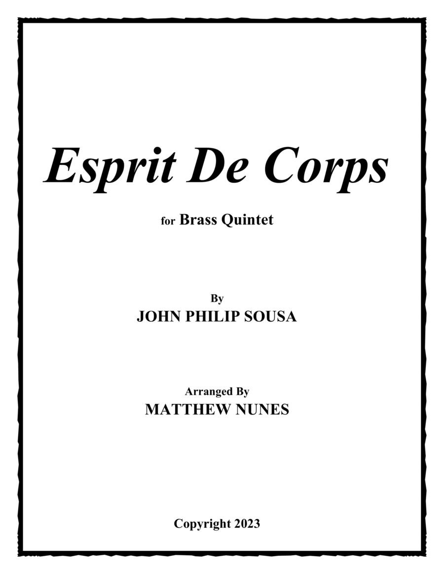Esprit De Corps Chamber Music scores gallery preview page 1