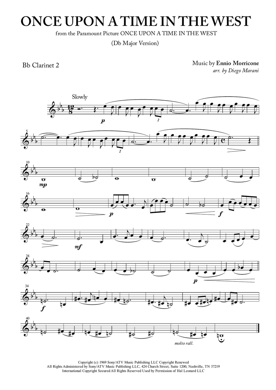 Once Upon A Time In The West from the Paramount Picture ONCE UPON A TIME IN THE WEST Woodwind Quartet scores gallery preview page 4