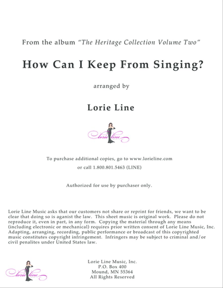 How Can I Keep From Singing Piano Solo scores gallery preview page 1