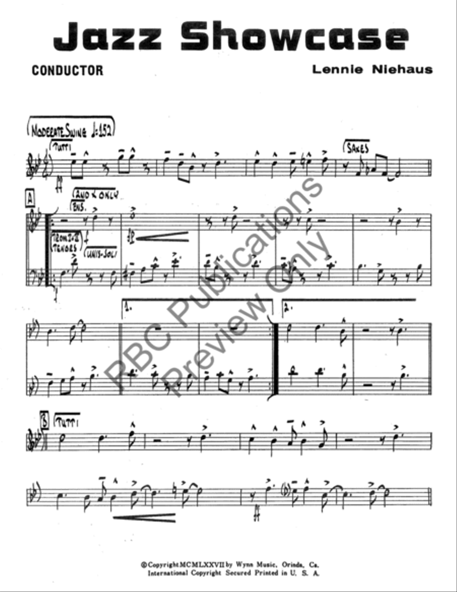 Jazz Show Case (Score) Jazz Ensemble scores gallery preview page 3