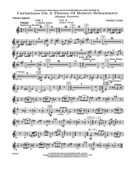 Variations on a Theme of Robert Schumann: 2nd B-flat Cornet