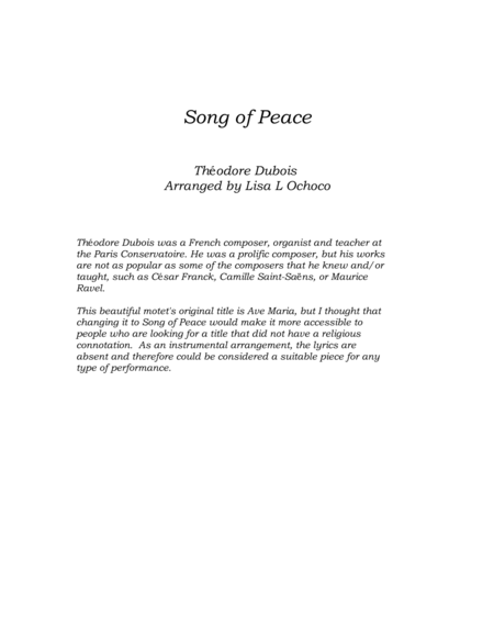 Song of Peace for String Quartet image number null