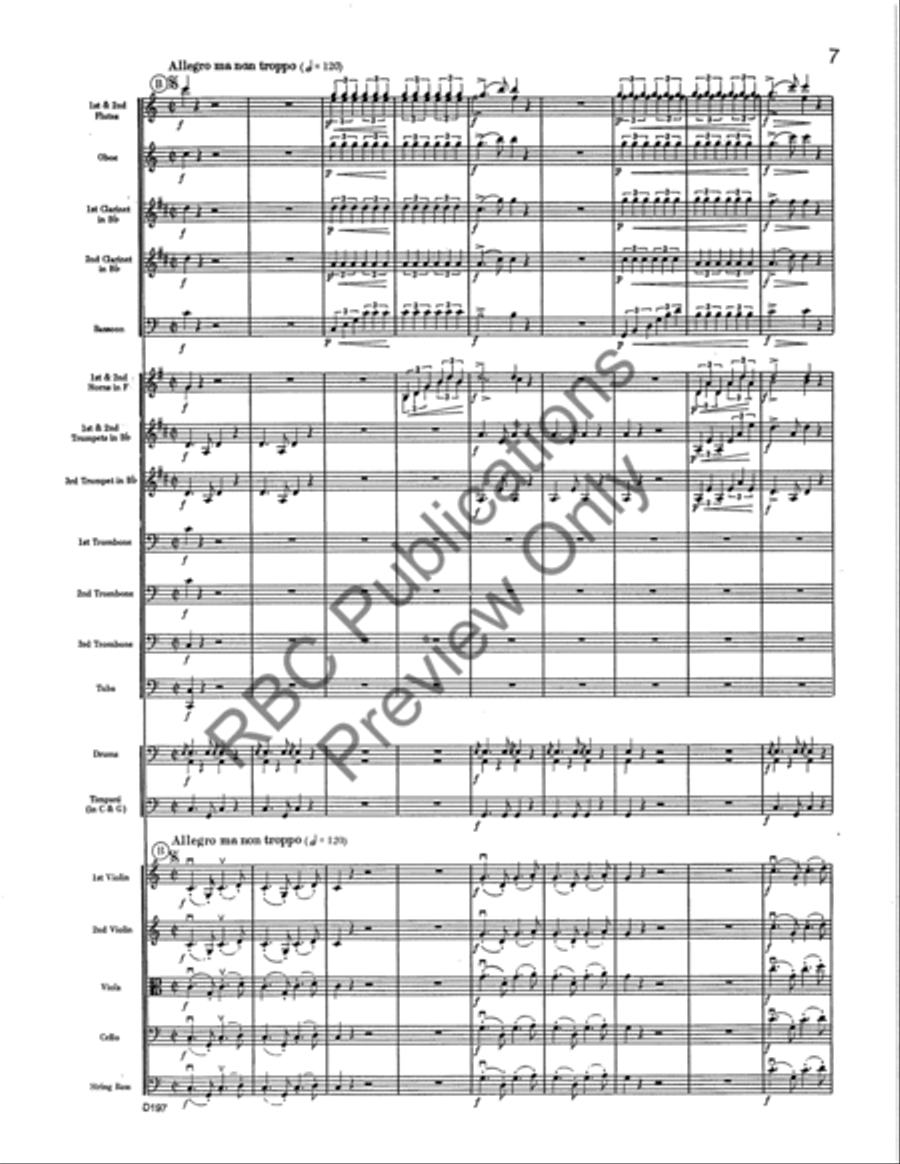 Symphony #9 In C Major Mvt. 1 Full Orchestra scores gallery preview page 8