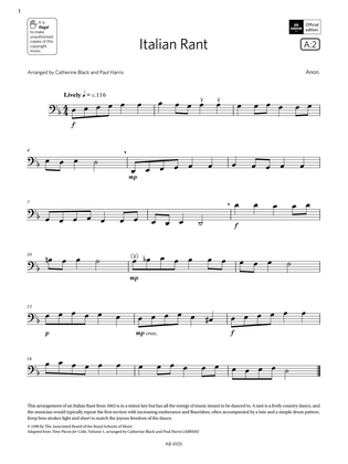Italian Rant (Grade 2, A2, from the ABRSM Cello Syllabus from 2024)