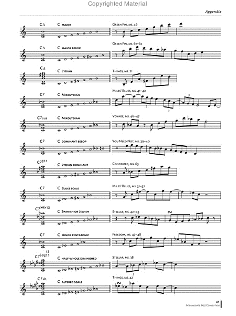 Intermediate Jazz Conception Alto & Baritone Saxophone Baritone Saxophone scores gallery preview page 17