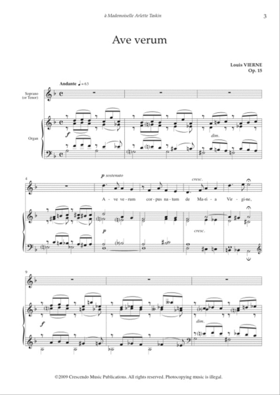 Ave verum, Op. 15 Voice scores gallery preview page 2
