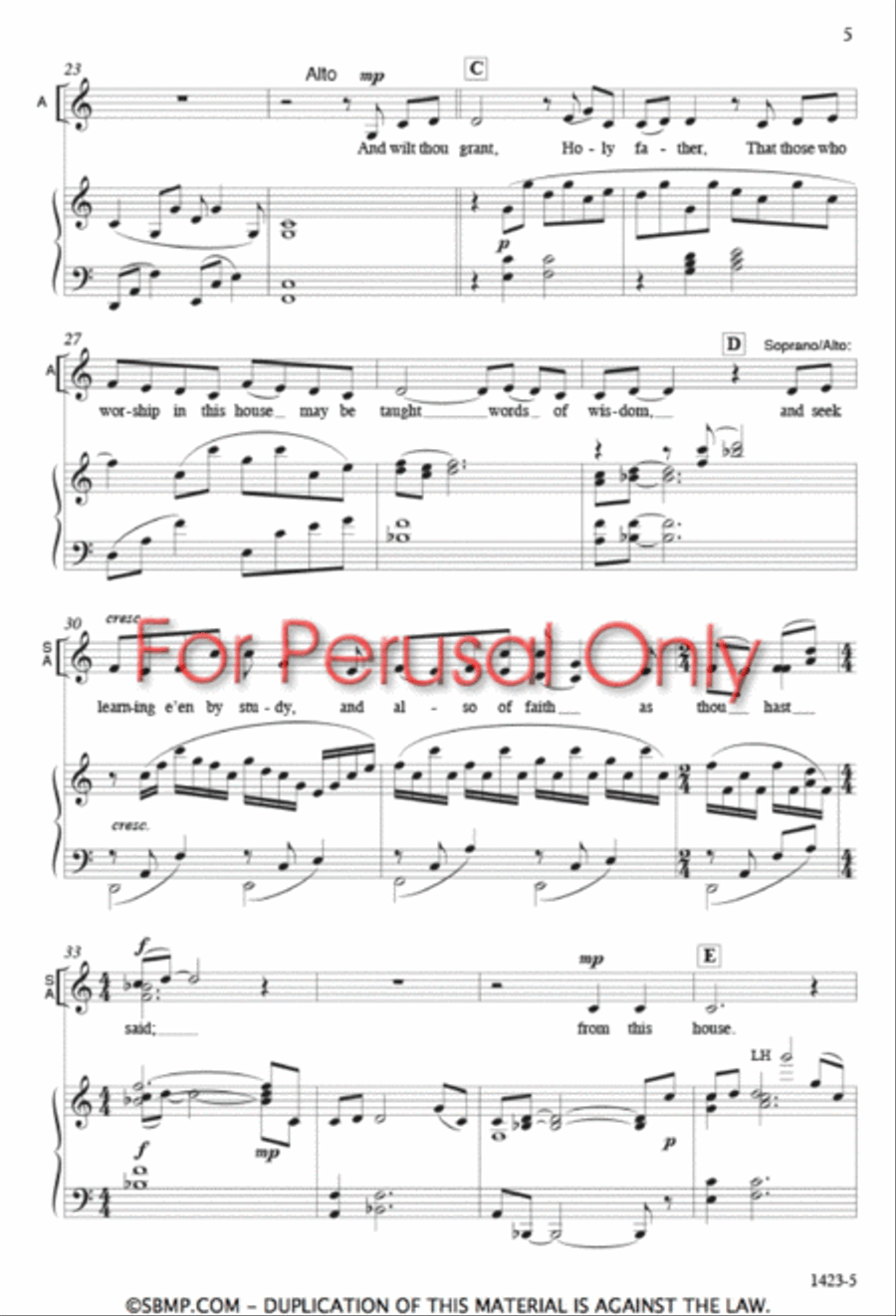 Go Forth From This House - SATB Octavo 4-Part scores gallery preview page 4