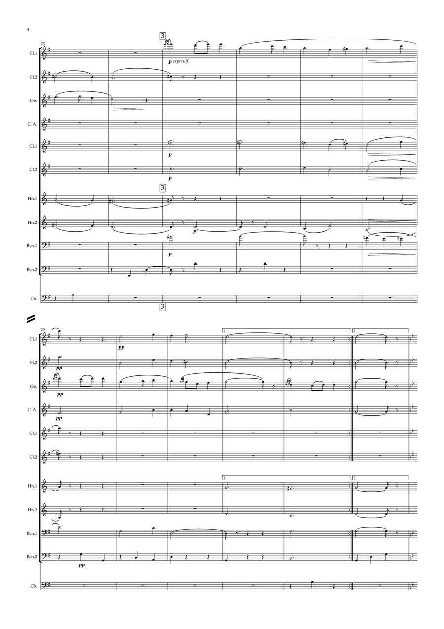 Ravel: Le Tombeau de Couperin No.III Menuet - Symphonic Wind Woodwind Quintet scores gallery preview page 4