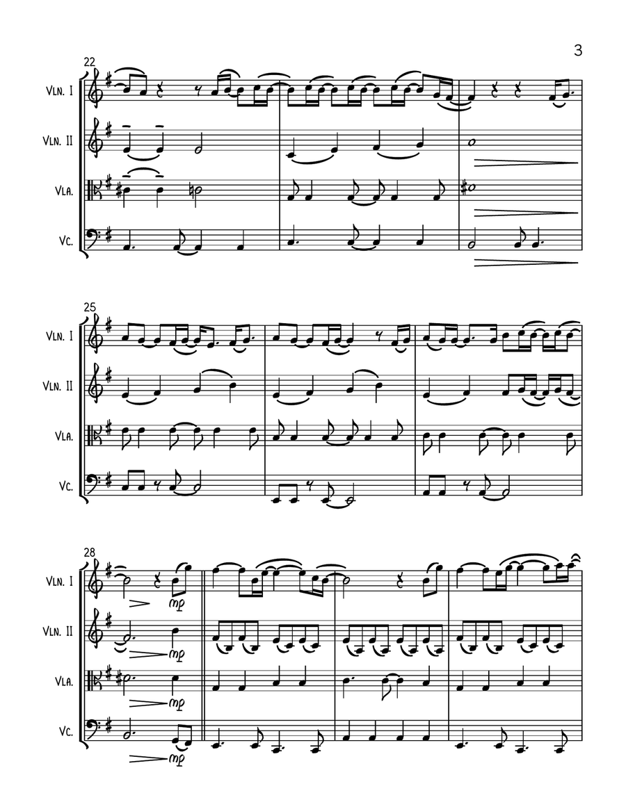 No Time To Die String Quartet scores gallery preview page 3