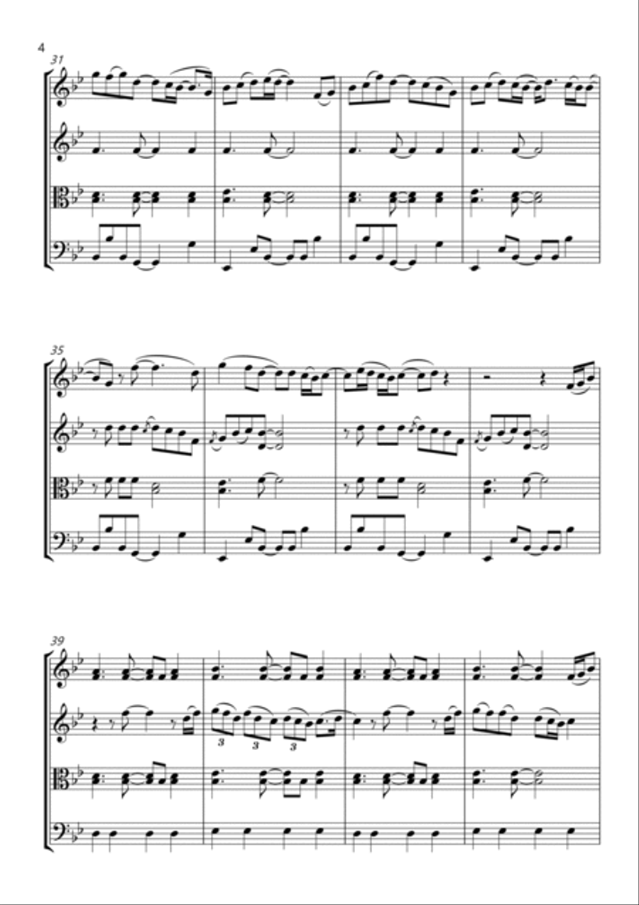 10,000 Hours 10,000 Hours String Quartet scores gallery preview page 4