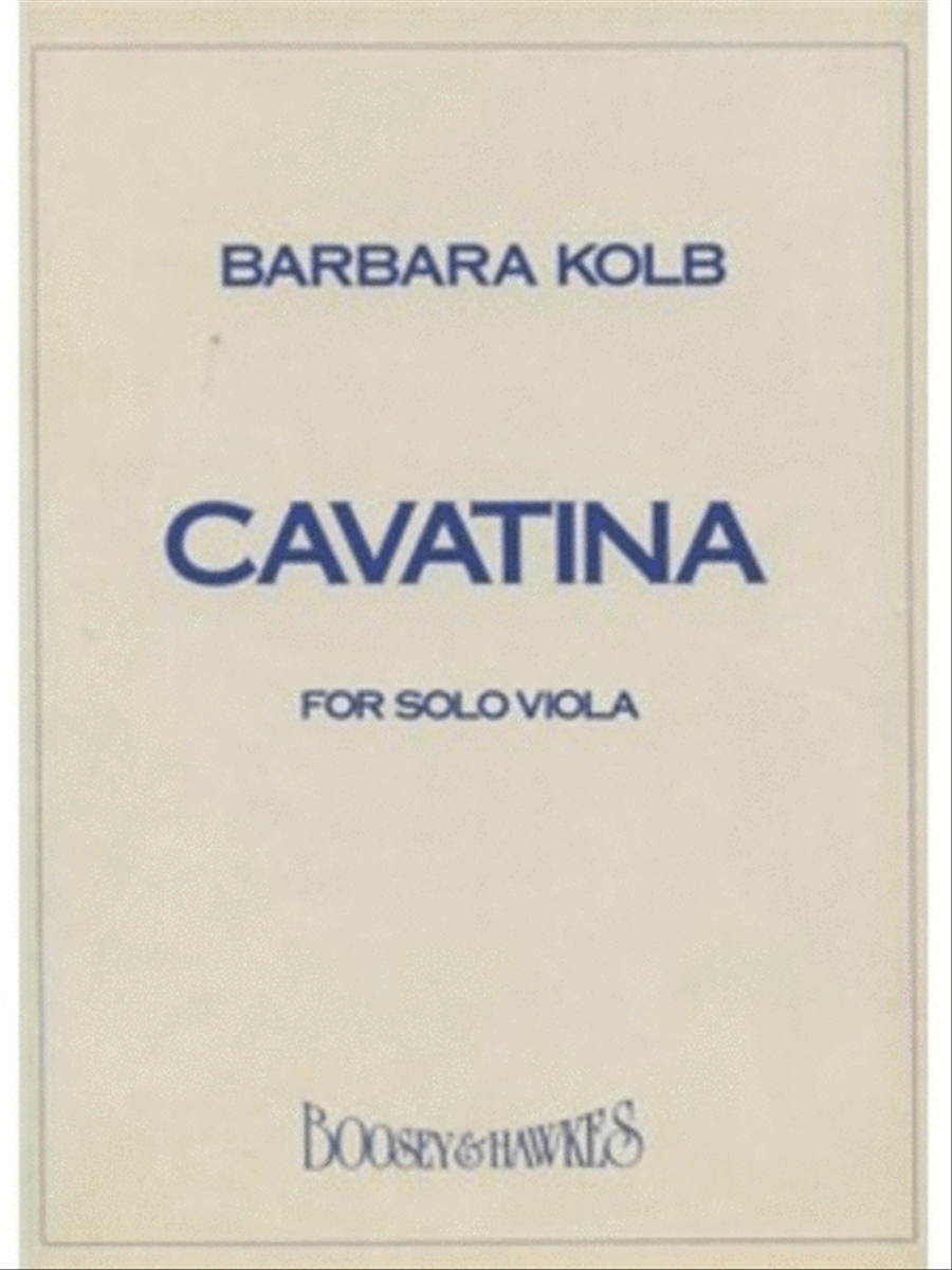 Cavatina by Barbara Kolb Viola Solo - Sheet Music