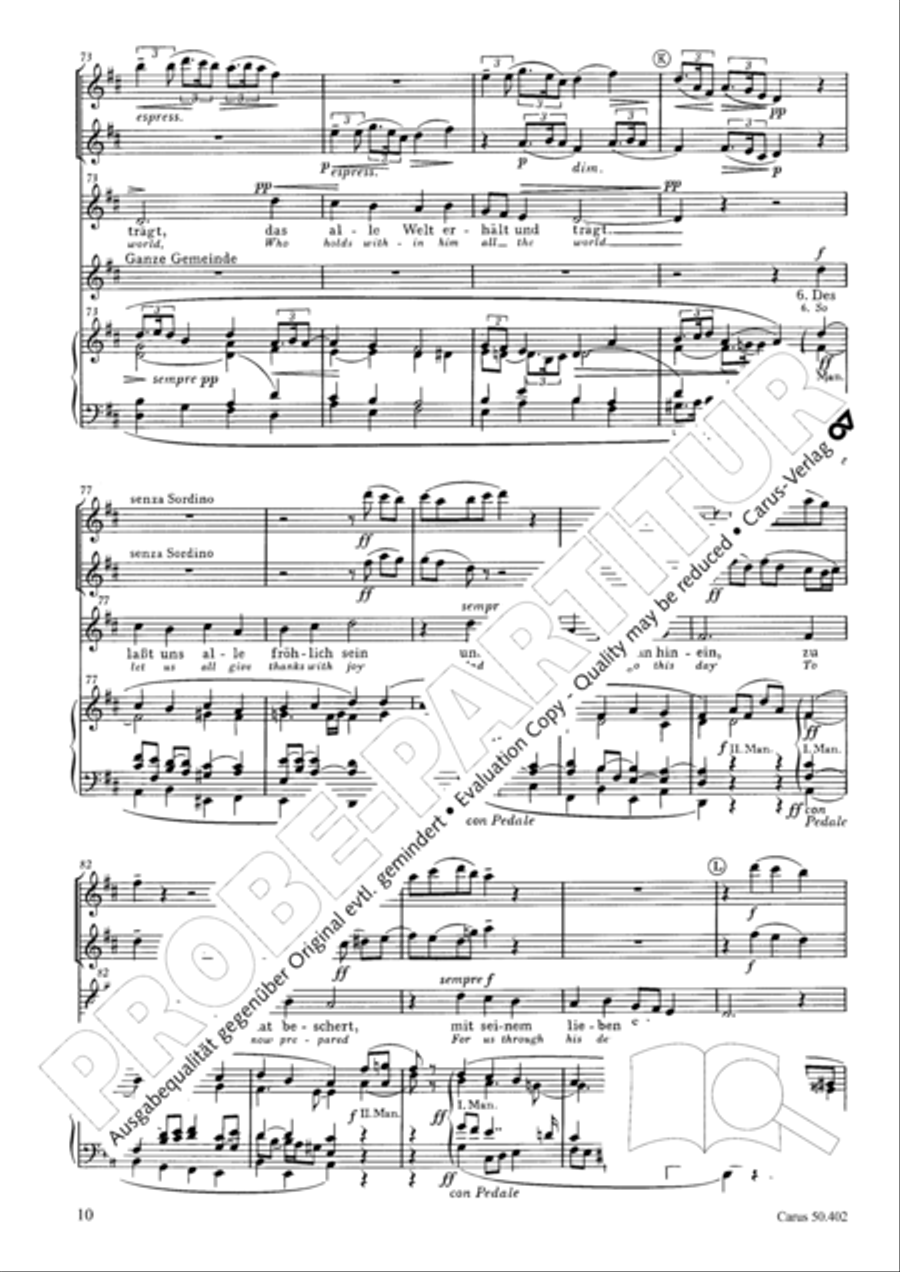 From heav'n above to earth I come (Vom Himmel hoch, da komm ich her) SSAA scores gallery preview page 13
