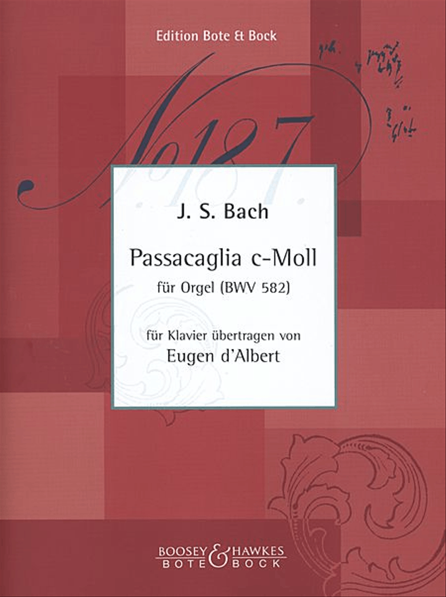 Passacaglia in C Minor, BWV 582 Piano Solo scores gallery preview page 1