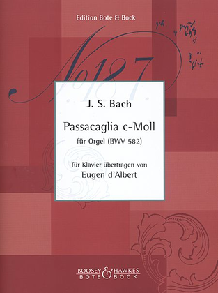 Book cover for Passacaglia in C Minor, BWV 582