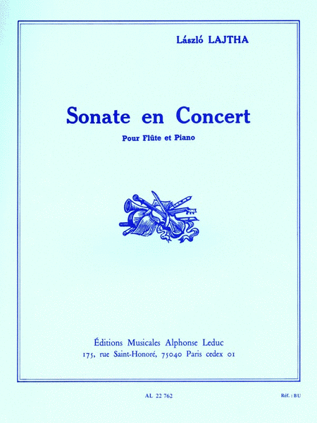 Concert Sonata, For Flute And Piano