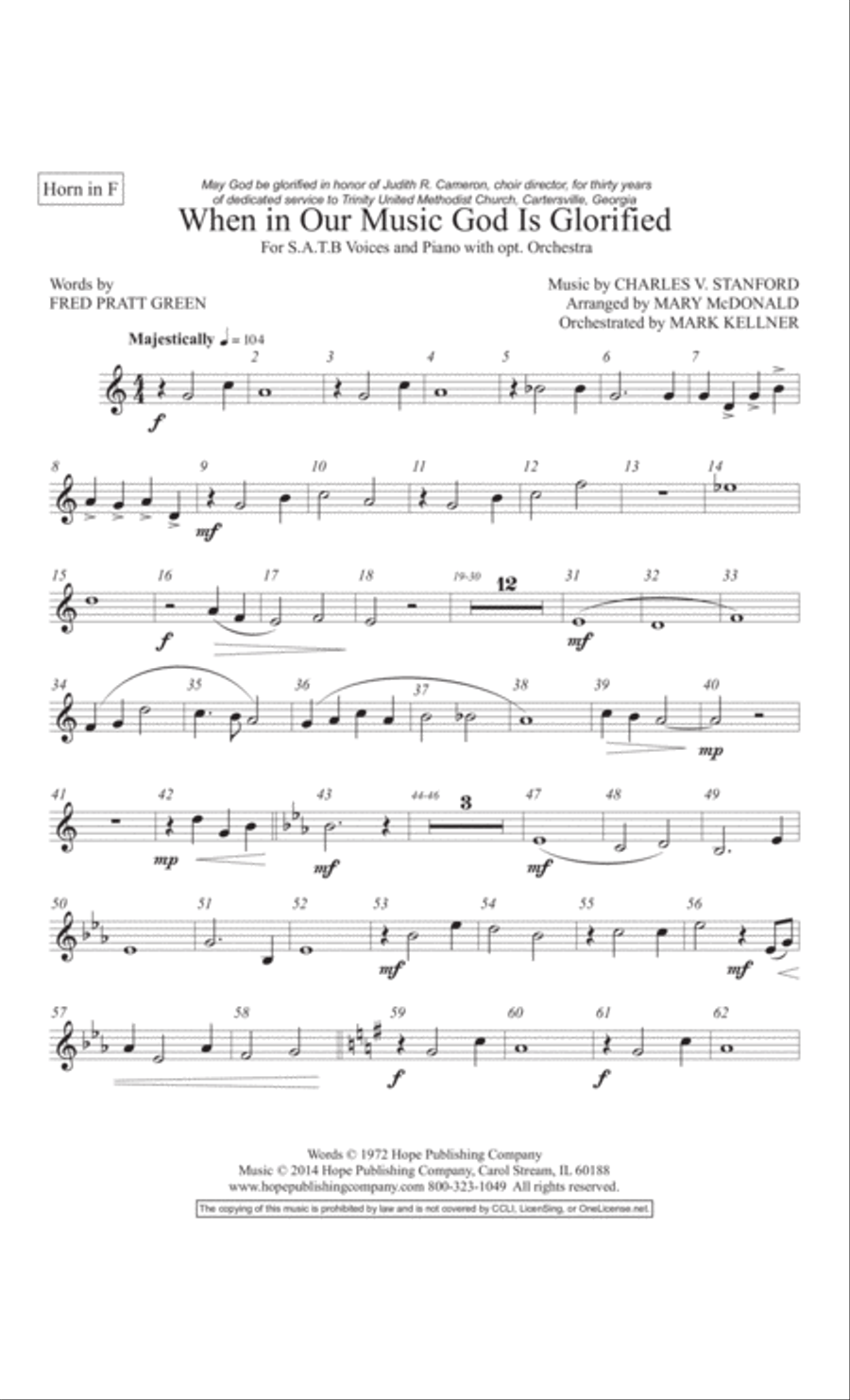 When in Our Music God Is Glorified 4-Part scores gallery preview page 28