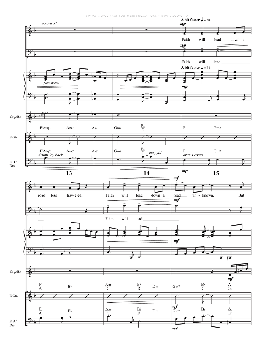 Never a Step Will You Walk Alone - Rhythm Score and Parts (Digital Download) Rhythm Section scores gallery preview page 5