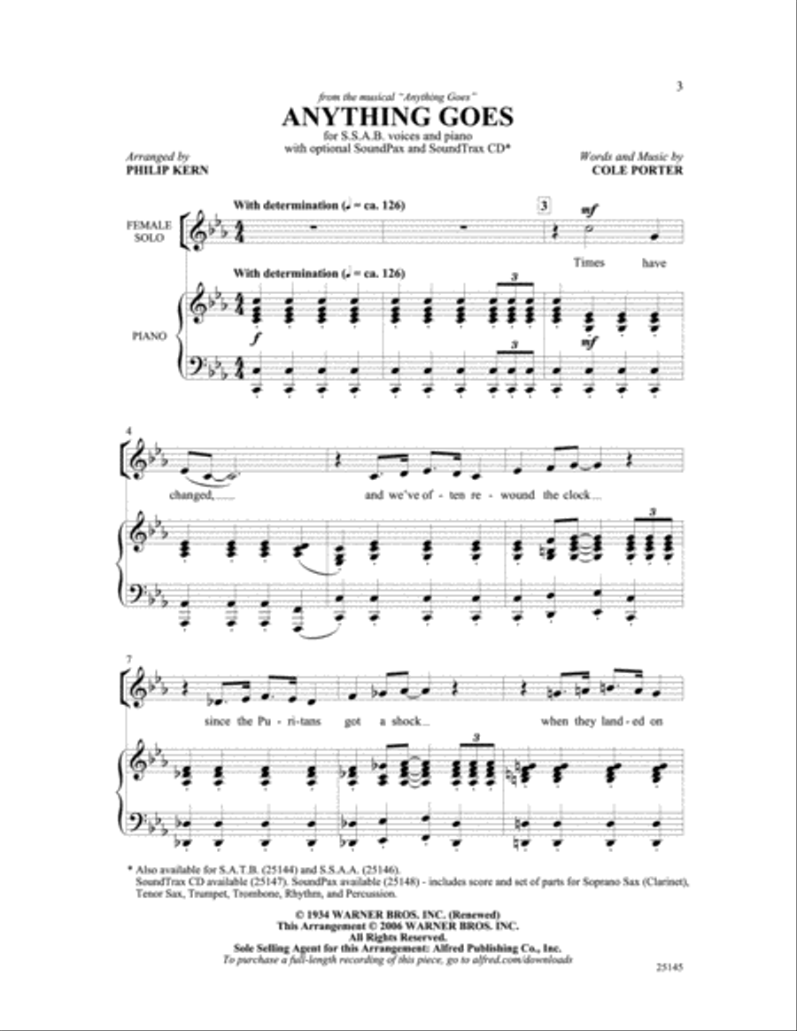 Anything Goes Anything Goes 3-Part scores gallery preview page 2