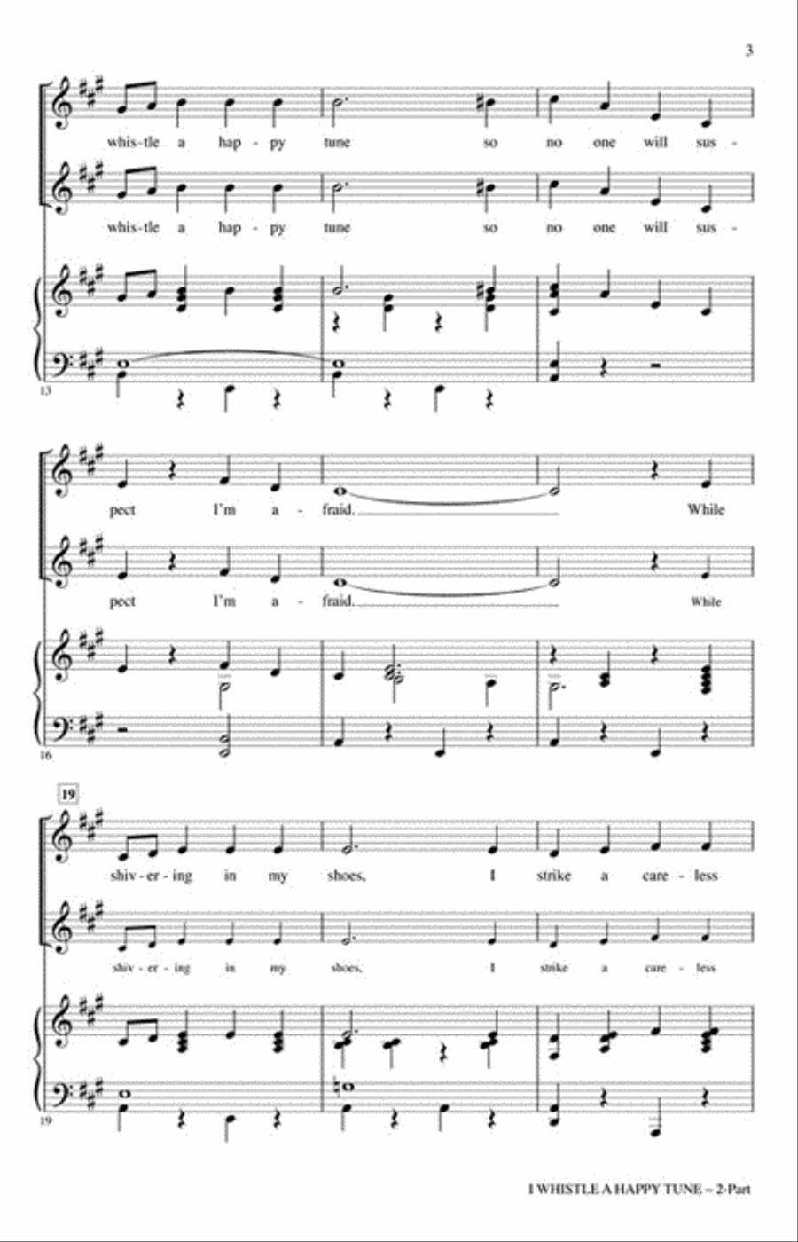 I Whistle a Happy Tune 2-Part scores gallery preview page 3