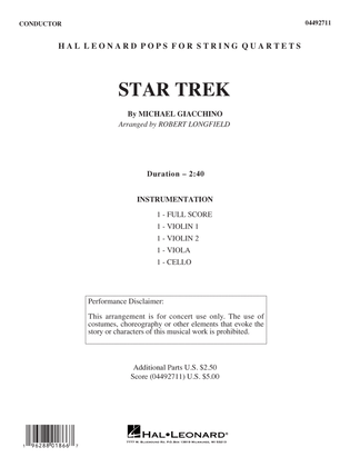 Book cover for Star Trek (arr. Robert Longfield) - Conductor Score (Full Score)