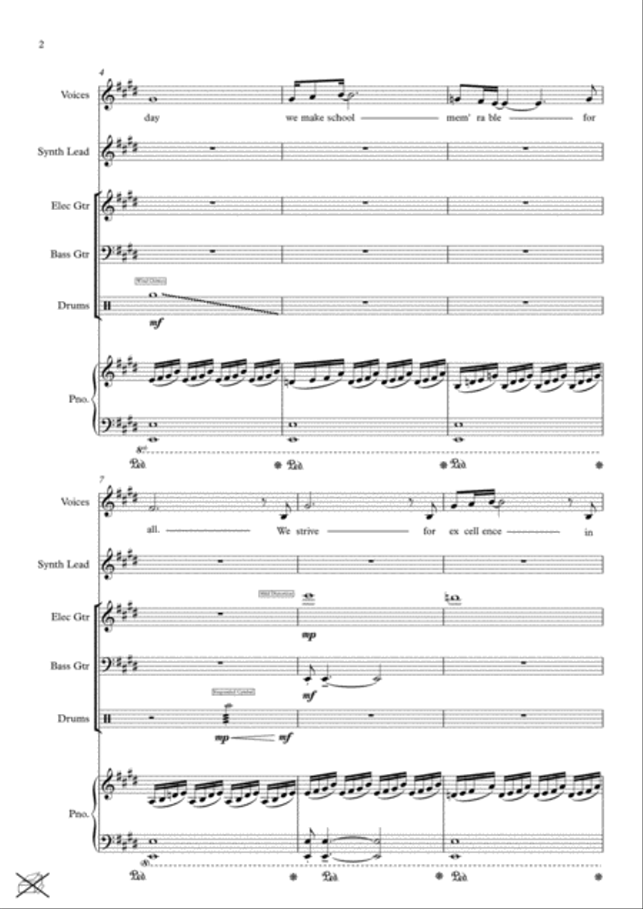 Three Songs for Assembly - Full Score Unison Choir scores gallery preview page 4