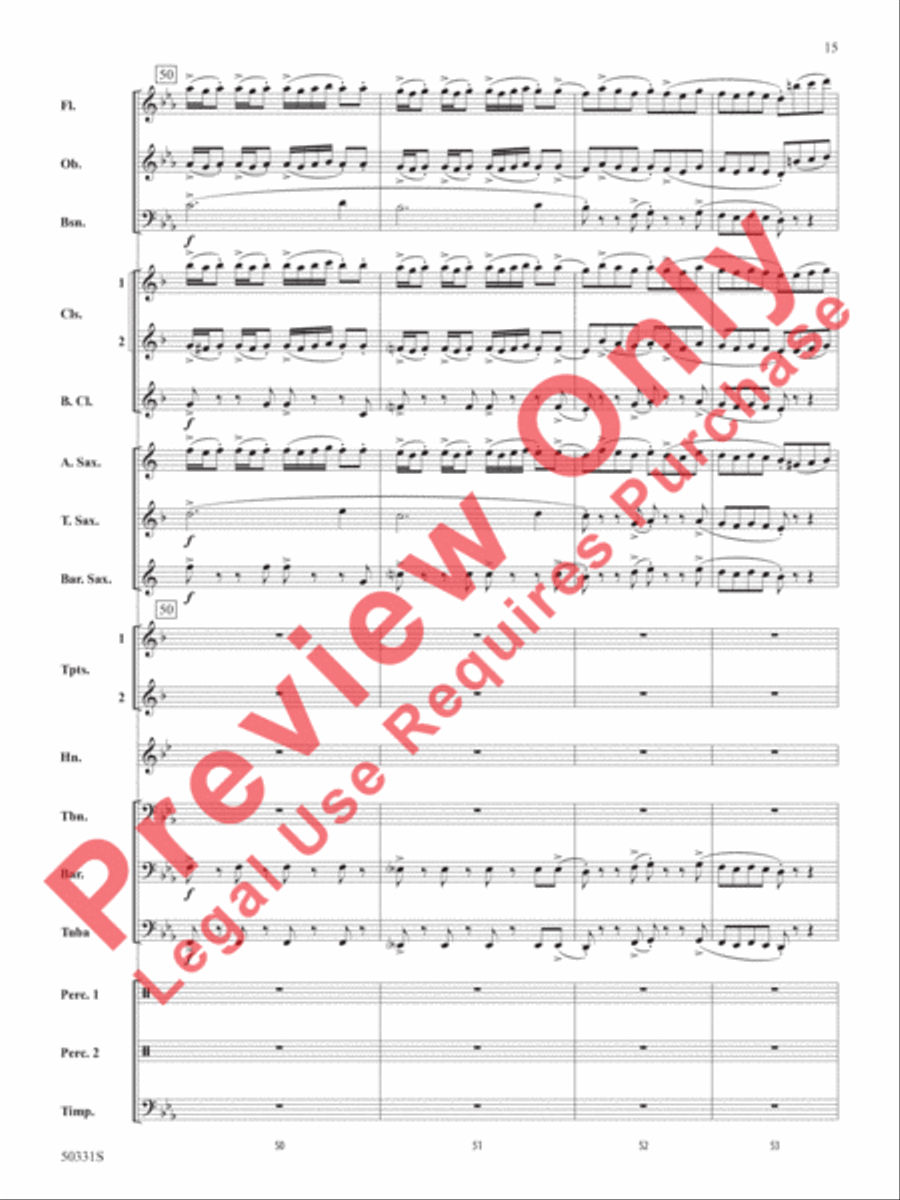 March to Nowhere Concert Band scores gallery preview page 16