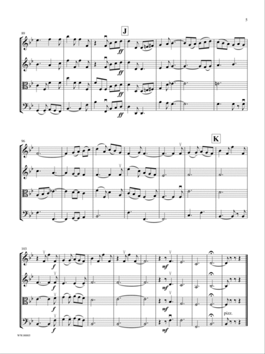It Came Upon a Midnight Clear String Quartet scores gallery preview page 5