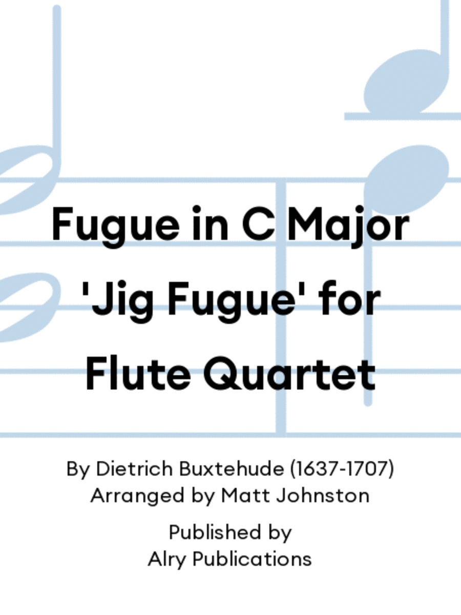 Fugue in C Major 'Jig Fugue' for Flute Quartet Flute Quartet scores gallery preview page 1