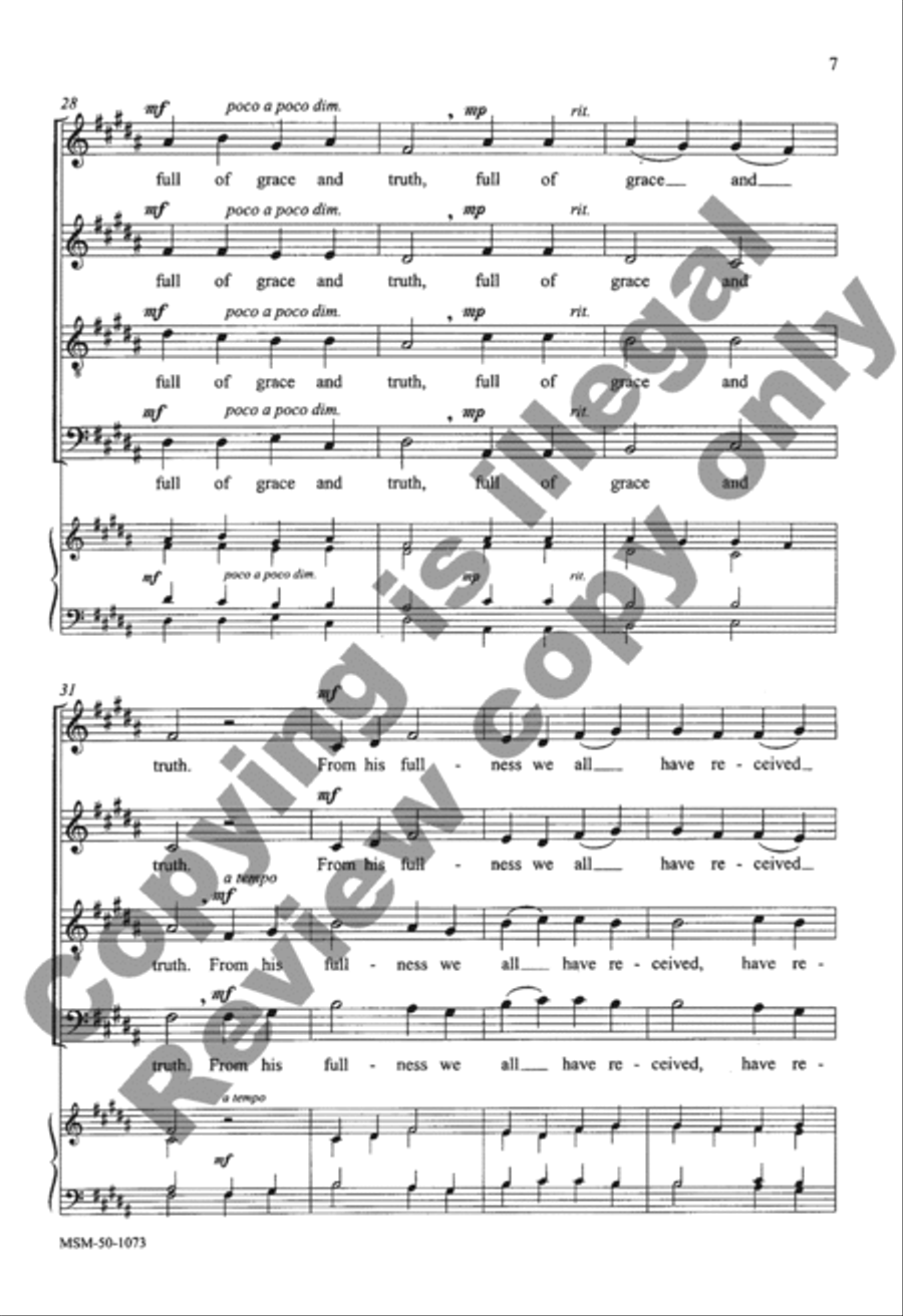 And the Word Became Flesh 4-Part scores gallery preview page 14