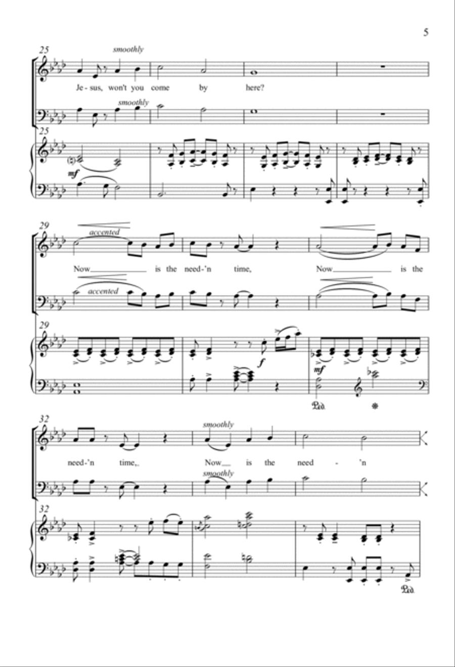 Jesus, Won't You Come Here? 4-Part scores gallery preview page 3