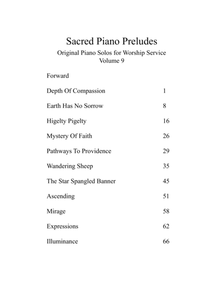 Sacred Piano Preludes, Volume 9