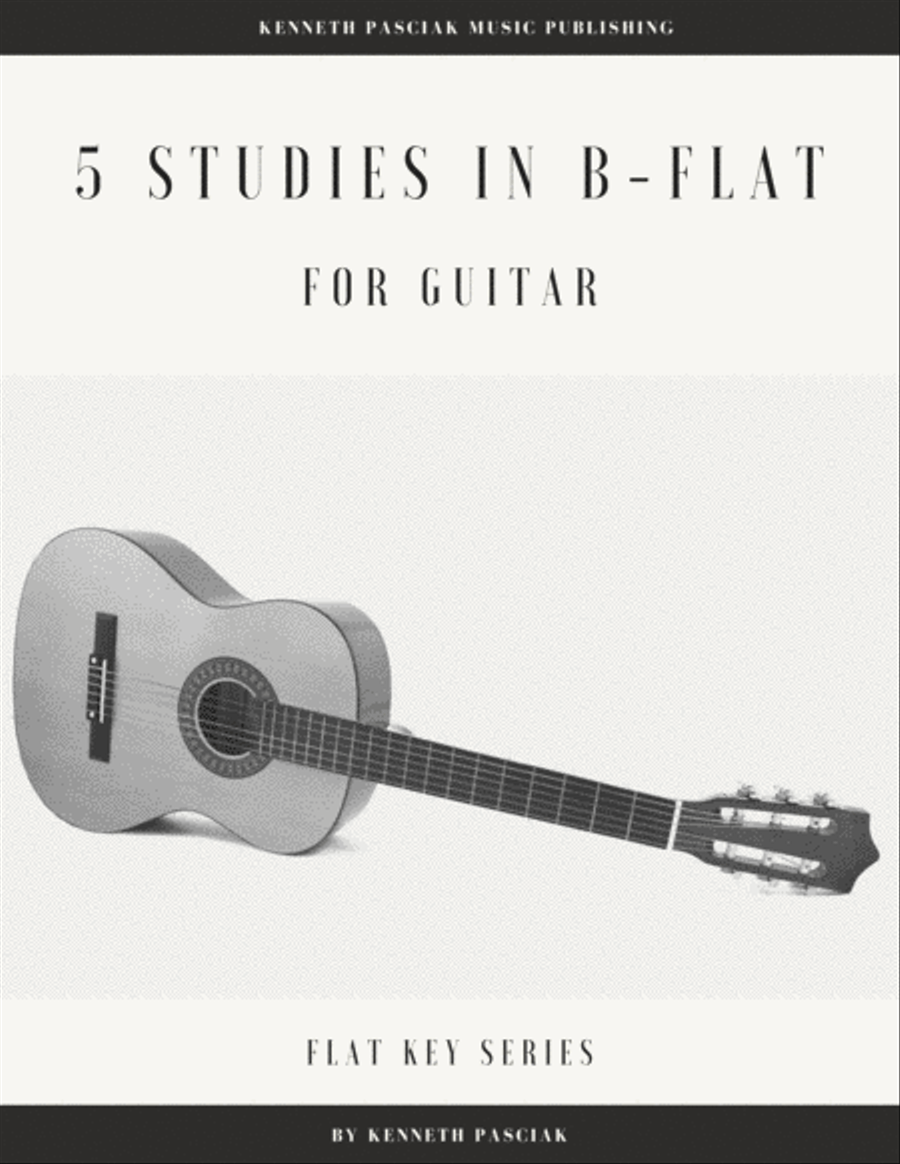 Five Studies in B-flat for Guitar Classical Guitar scores gallery preview page 1