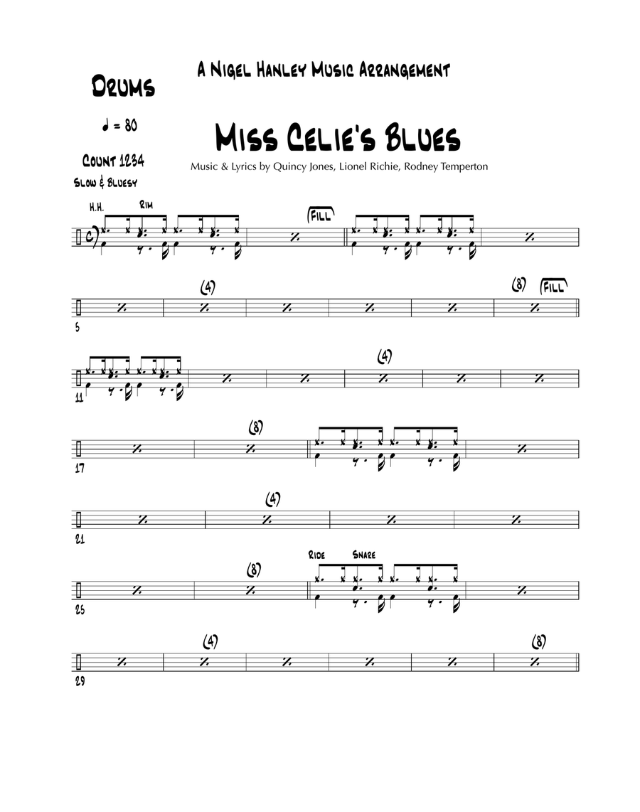 Miss Celie's Blues (sister) Jazz Ensemble scores gallery preview page 1