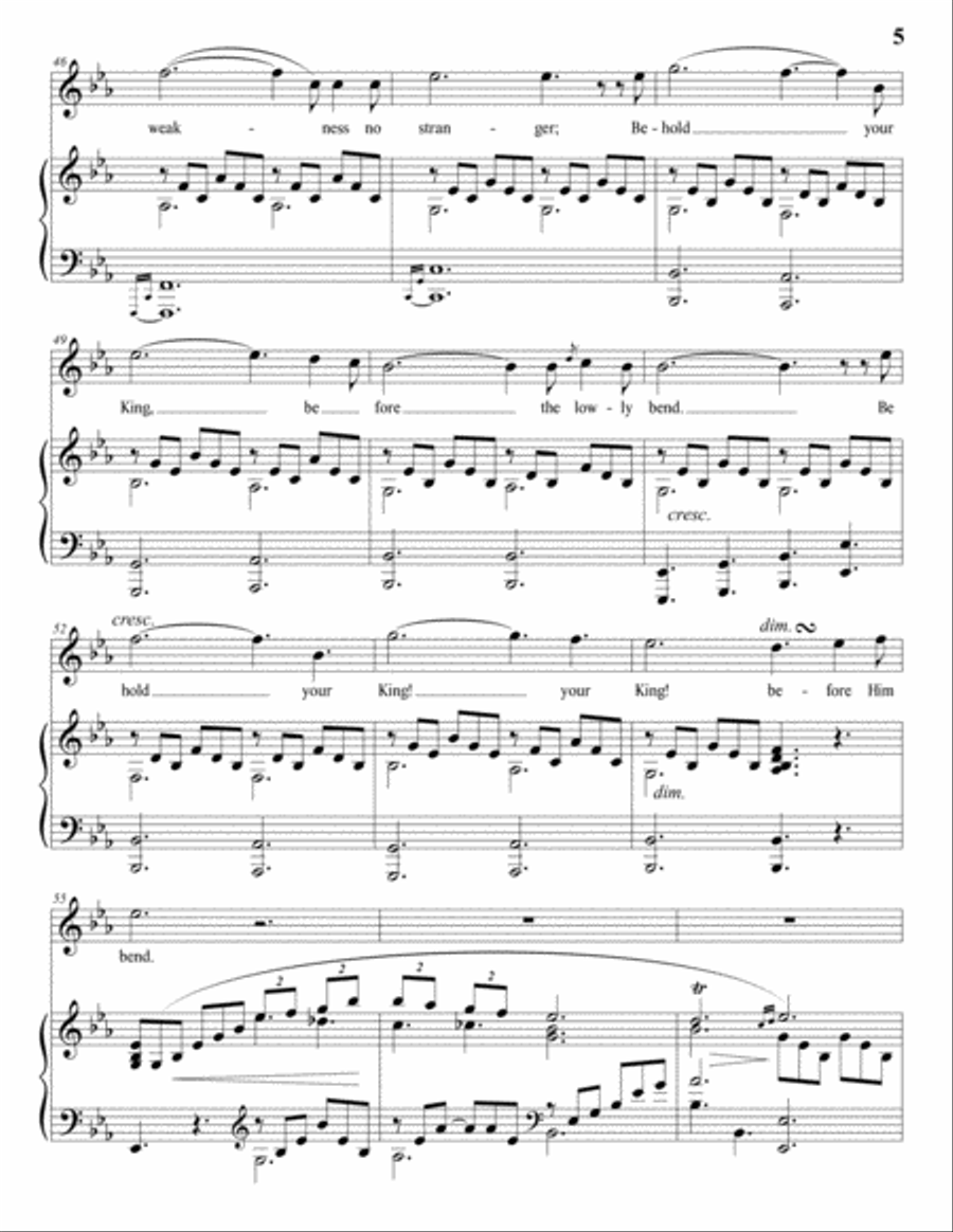 ADAM: O Holy night (in 3 high keys: E-flat, D, D-flat major) Voice scores gallery preview page 6
