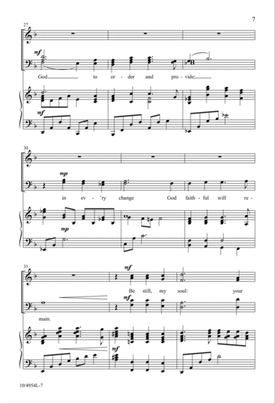 Be Still, My Soul Be Still, My Soul 4-Part scores gallery preview page 7