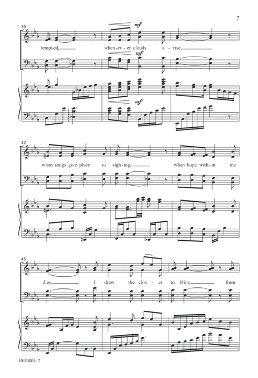 His Eye Is on the Sparrow 4-Part scores gallery preview page 8