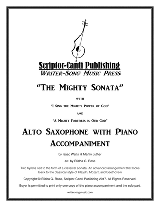 (I Sing The Mighty Power Of God & A Mighty Fortress Is Our God) The Mighty Sonata - Alto Saxophone