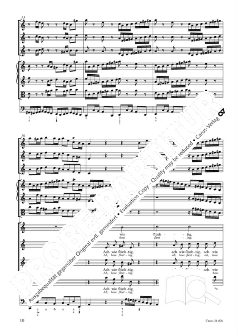 Ah, how fleeting, ah, how futile (Ach wie fluchtig, ach wie nichtig) 4-Part scores gallery preview page 11
