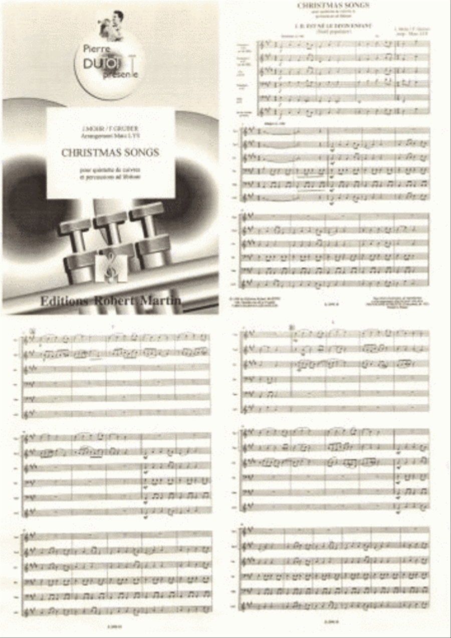 Christmas songs Brass Quintet scores gallery preview page 1