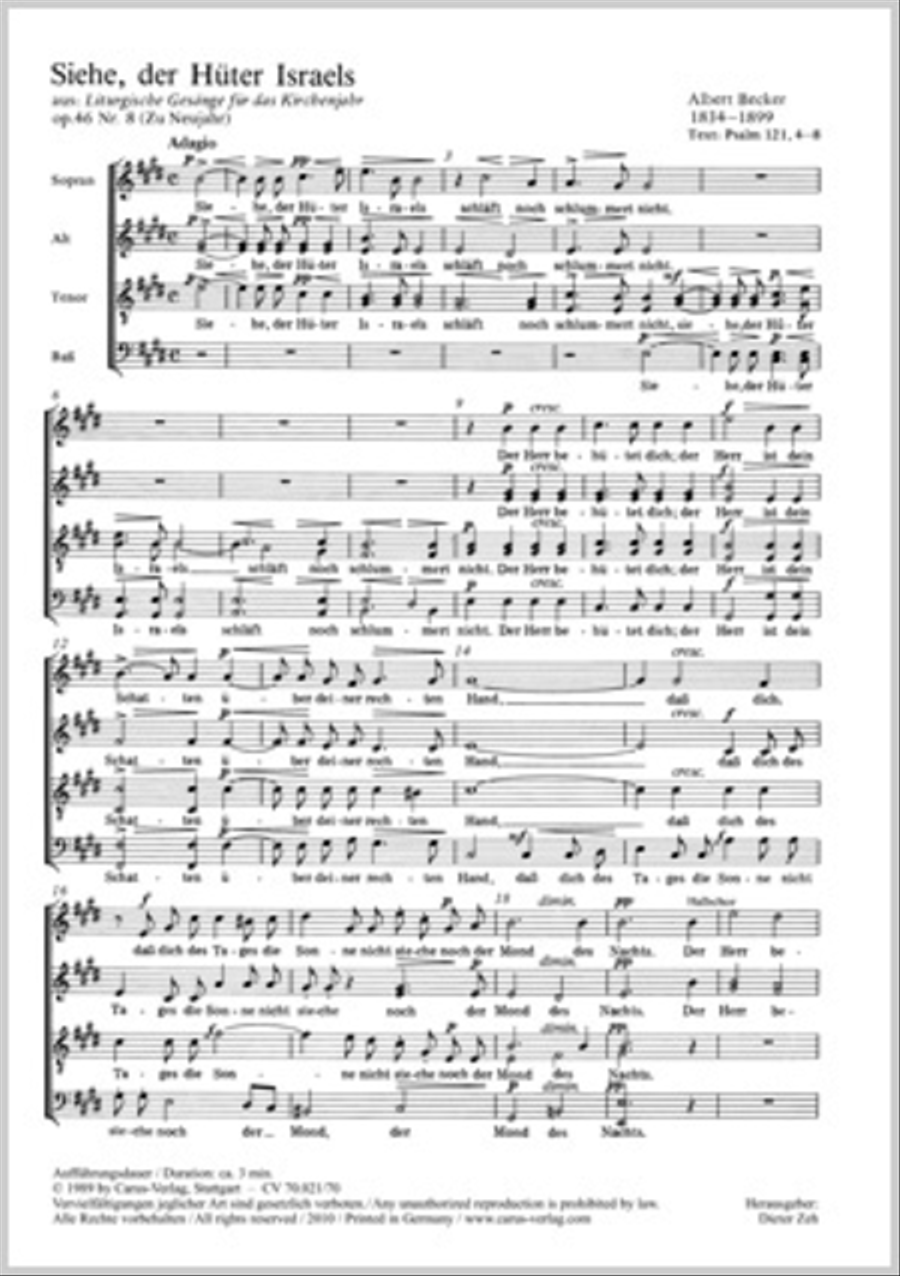 Siehe, der Huter Israels 4-Part scores gallery preview page 1