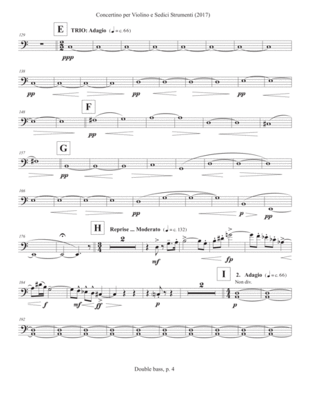 Concertino per Violino e Sedici Strumenti (2017) double bass part