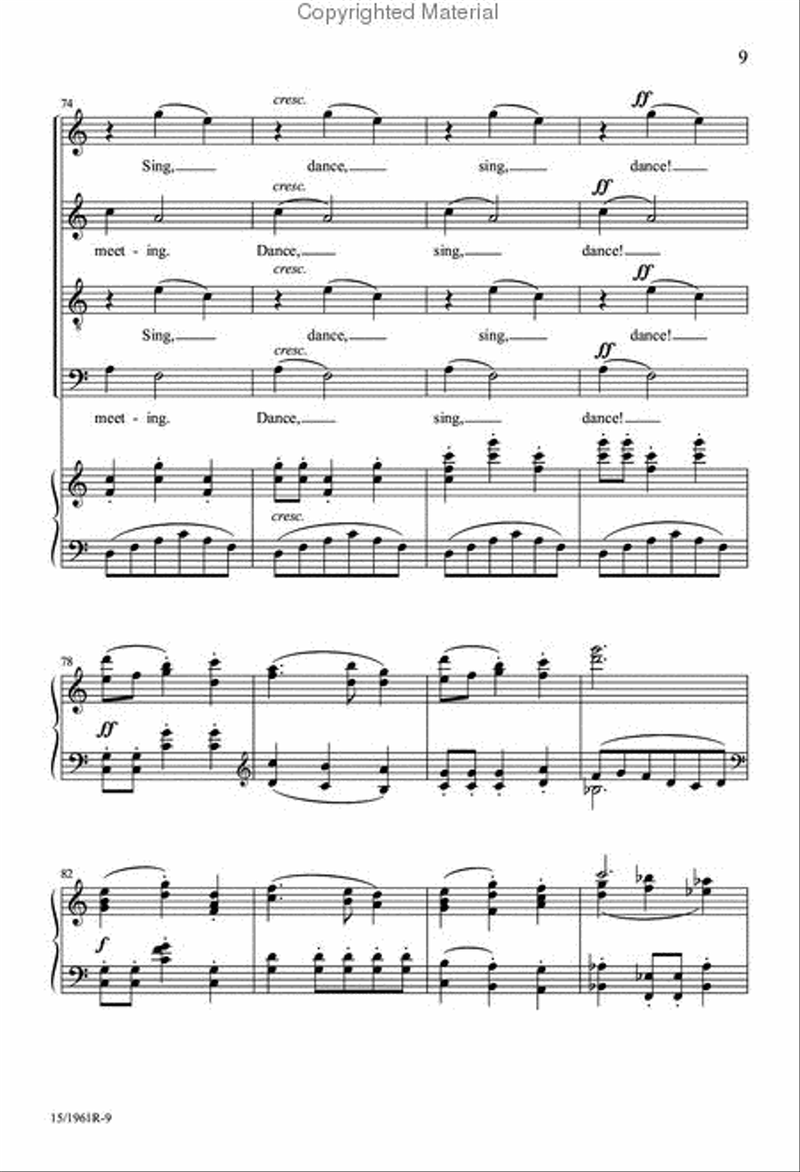 Sing All Ye Joyful 4-Part scores gallery preview page 8