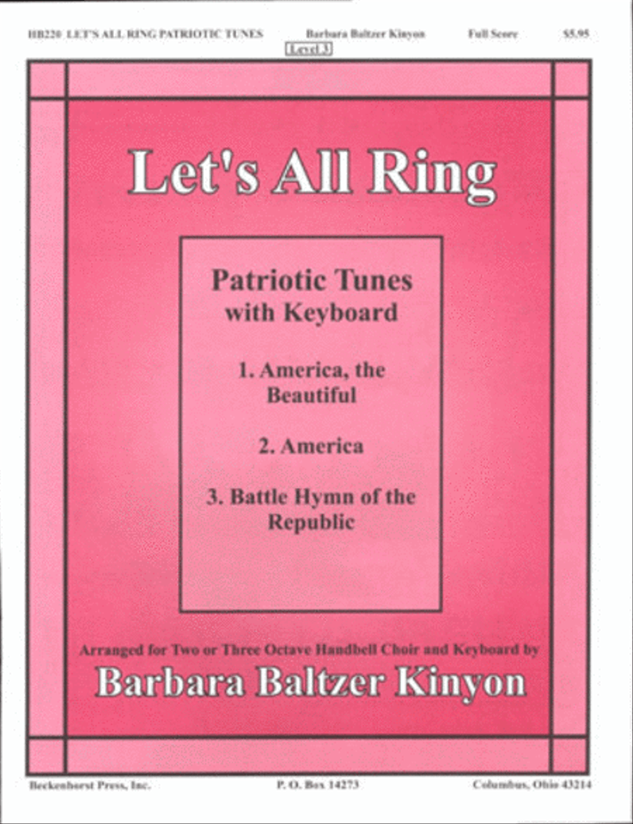 Let's All Ring Patriotic Tunes - full score Handbell Choir scores gallery preview page 1