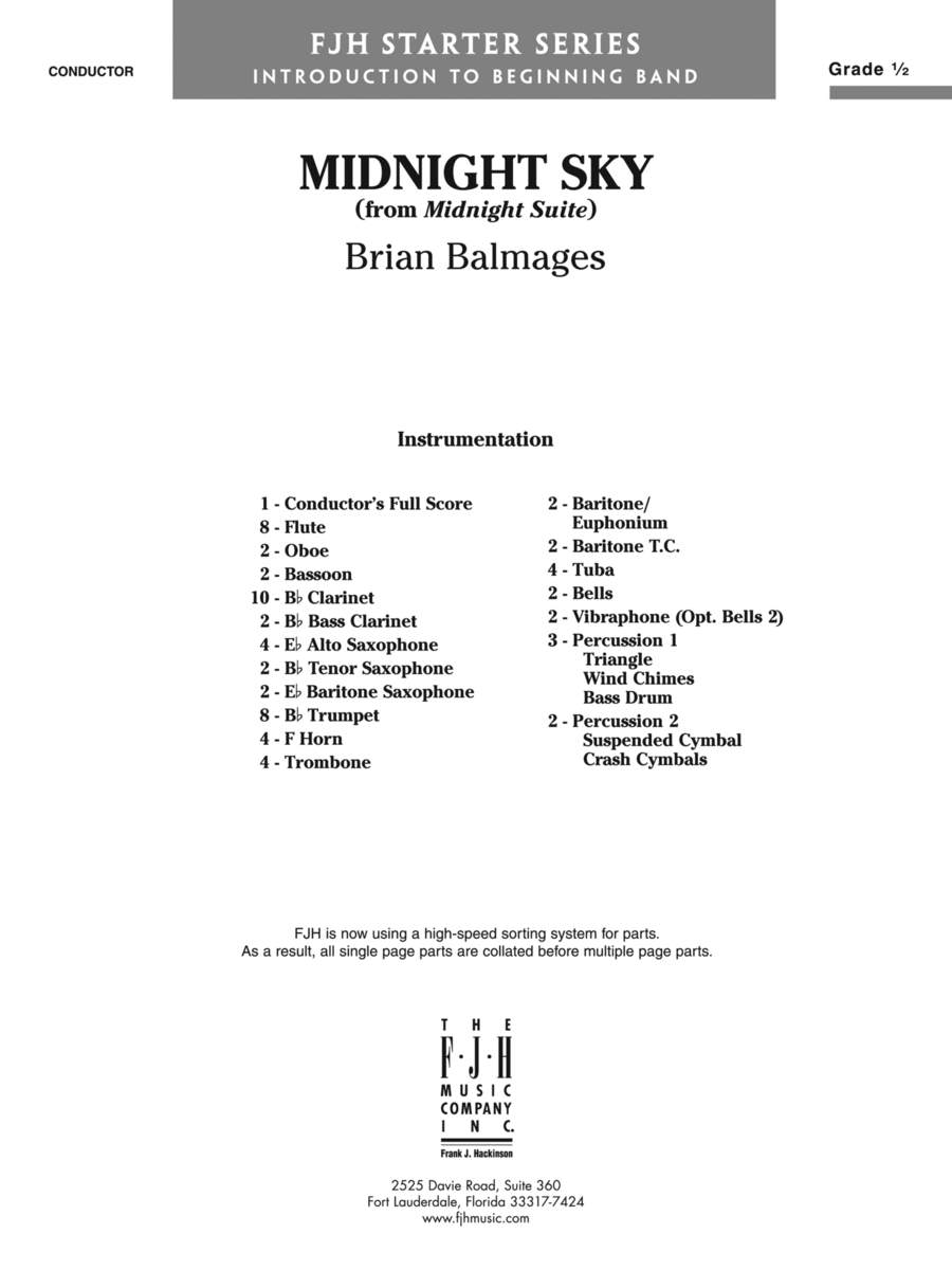 Midnight Sky (from Midnight Suite): Score Concert Band scores gallery preview page 1