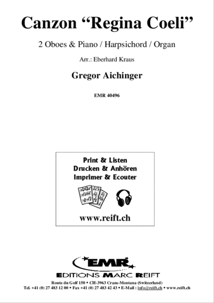 Canzon Regina Coeli Harpsichord scores gallery preview page 2