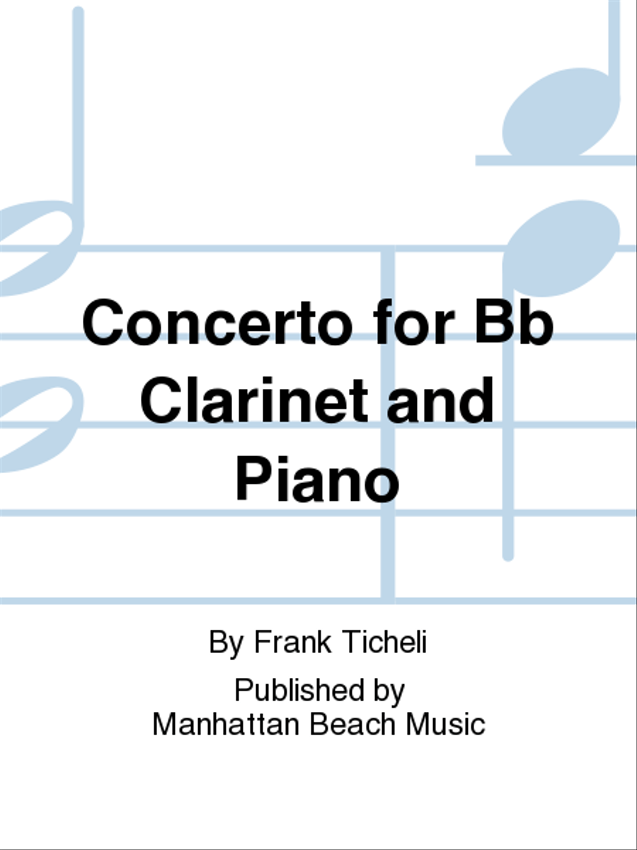 Concerto for Bb Clarinet and Piano B-Flat Clarinet scores gallery preview page 1