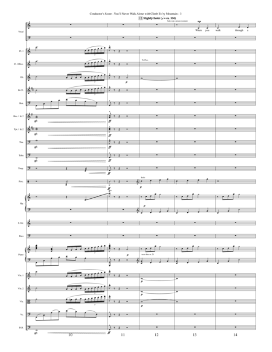 You'll Never Walk Alone (with Climb Every Mountain) - Conductor Score (Full Score) Choir scores gallery preview page 3