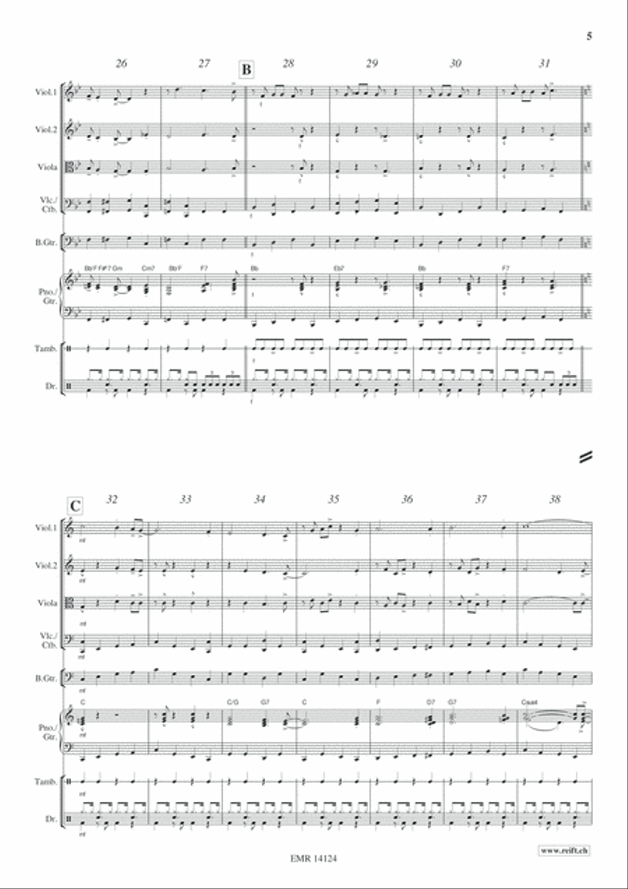 Joyful Christmas String Quartet scores gallery preview page 6