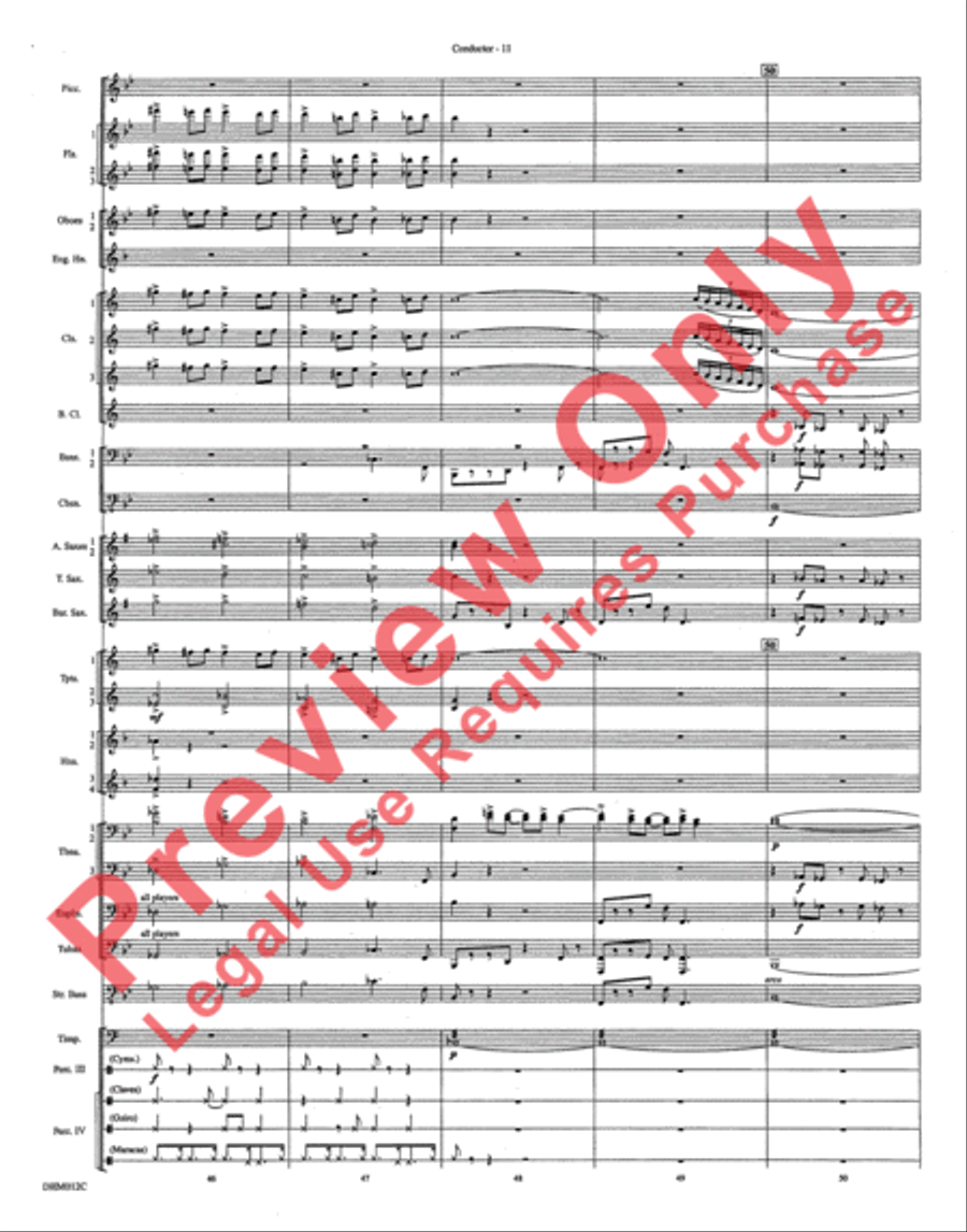 Cuban Overture Concert Band scores gallery preview page 18